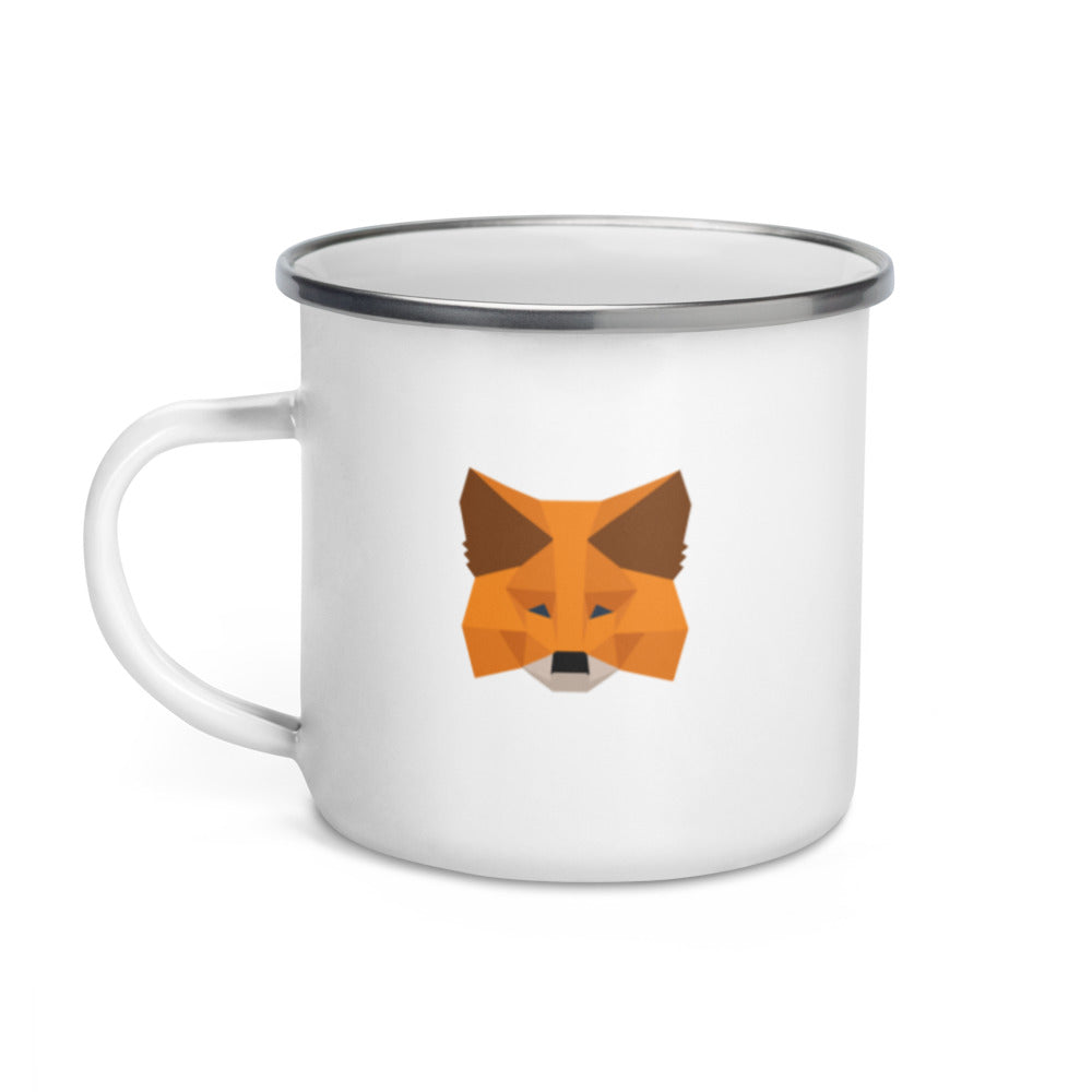 METAMASK FOX Emailletasse