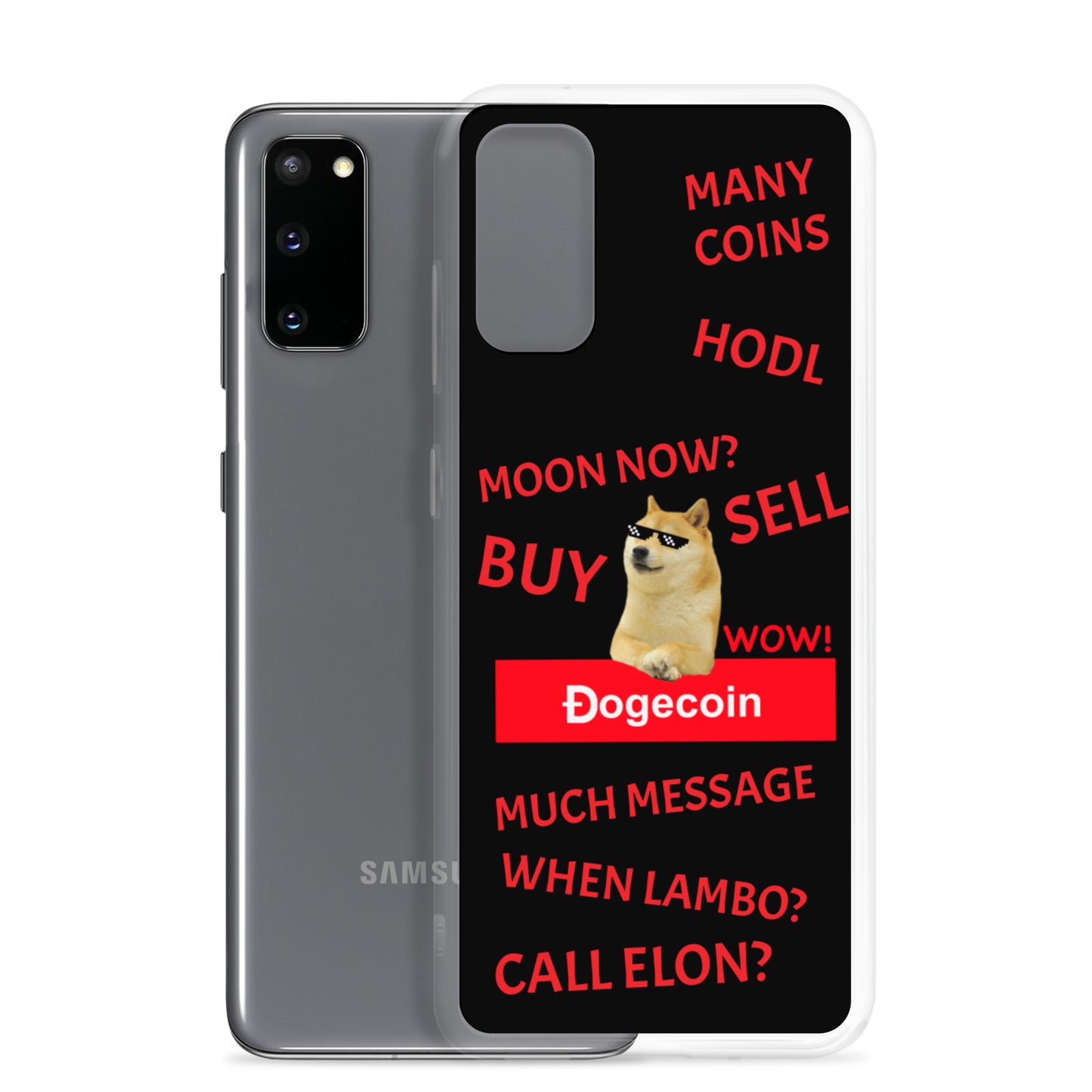 DOGECOIN Samsung Case schwarz