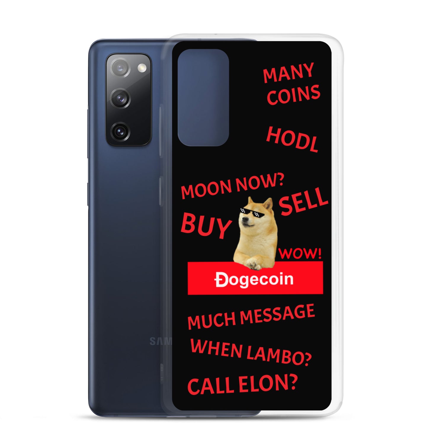 DOGECOIN Samsung Case schwarz