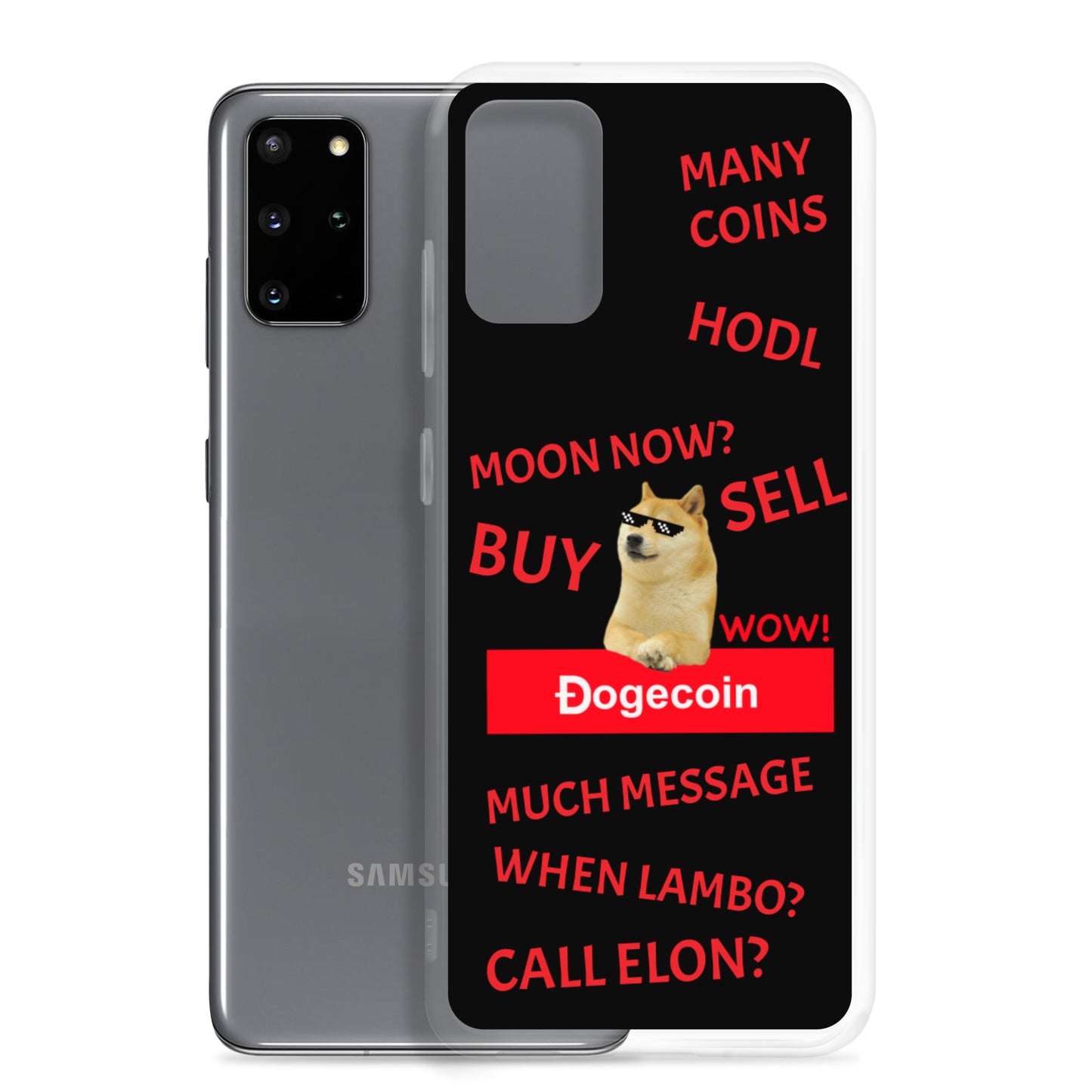 DOGECOIN Samsung Case schwarz
