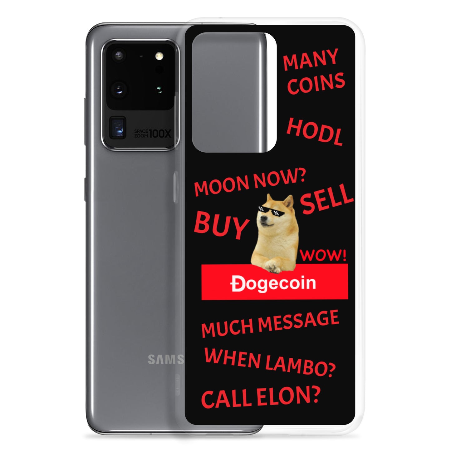 DOGECOIN Samsung Case schwarz