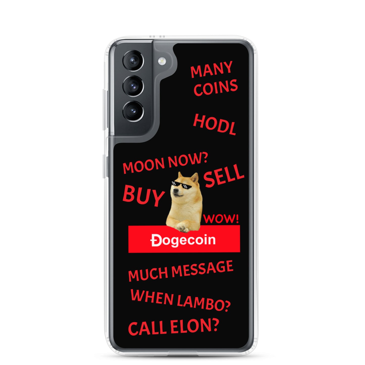DOGECOIN Samsung Case schwarz