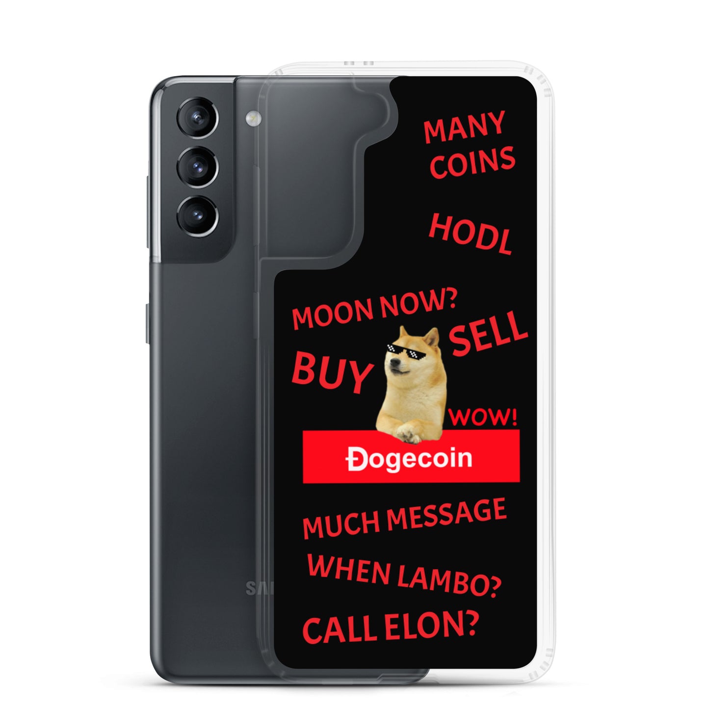 DOGECOIN Samsung Case schwarz