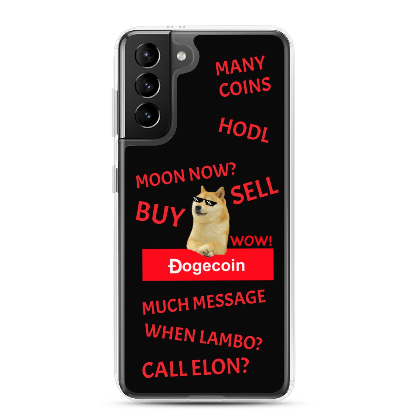 DOGECOIN Samsung Case schwarz