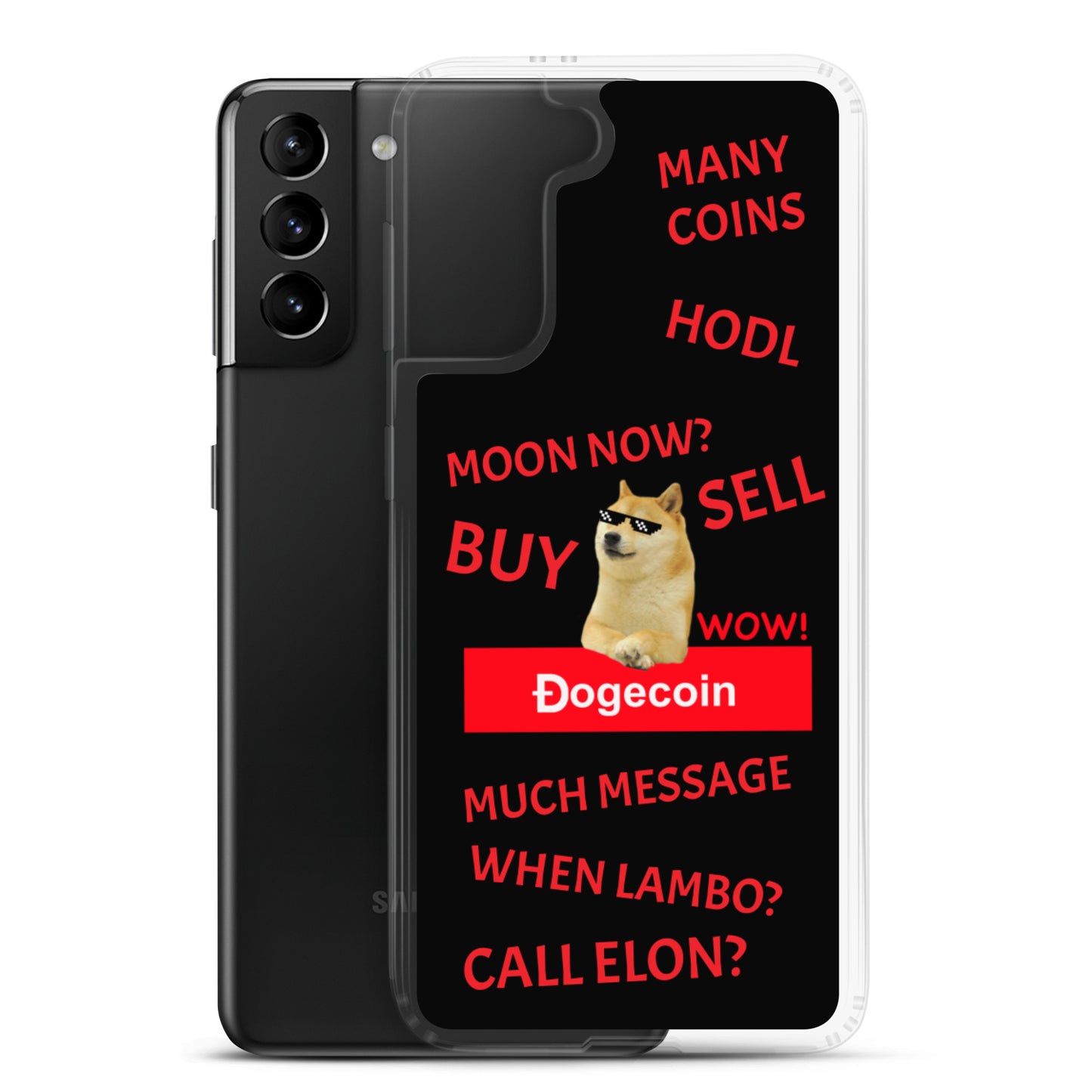 DOGECOIN Samsung Case schwarz