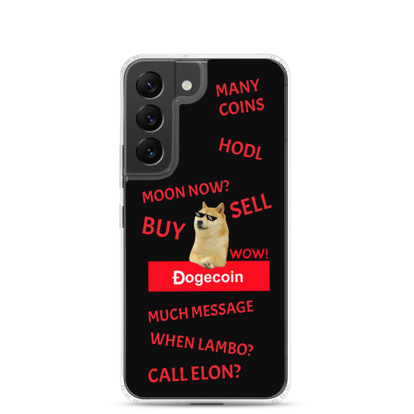 DOGECOIN Samsung Case schwarz