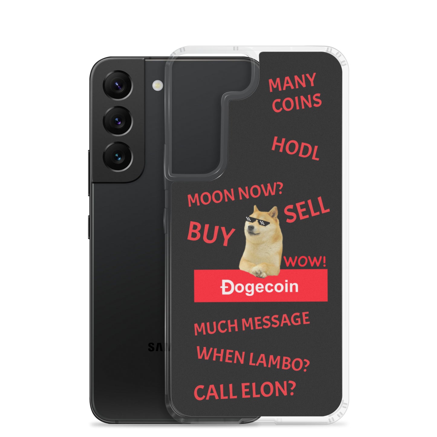 DOGECOIN Samsung Case schwarz