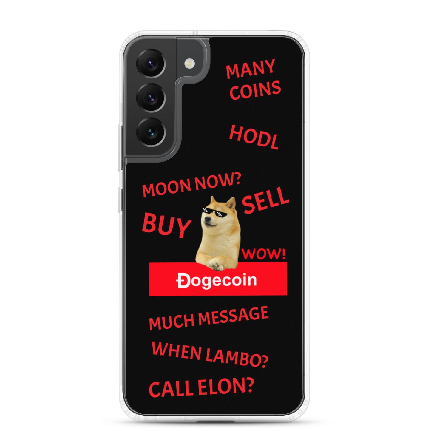 DOGECOIN Samsung Case schwarz