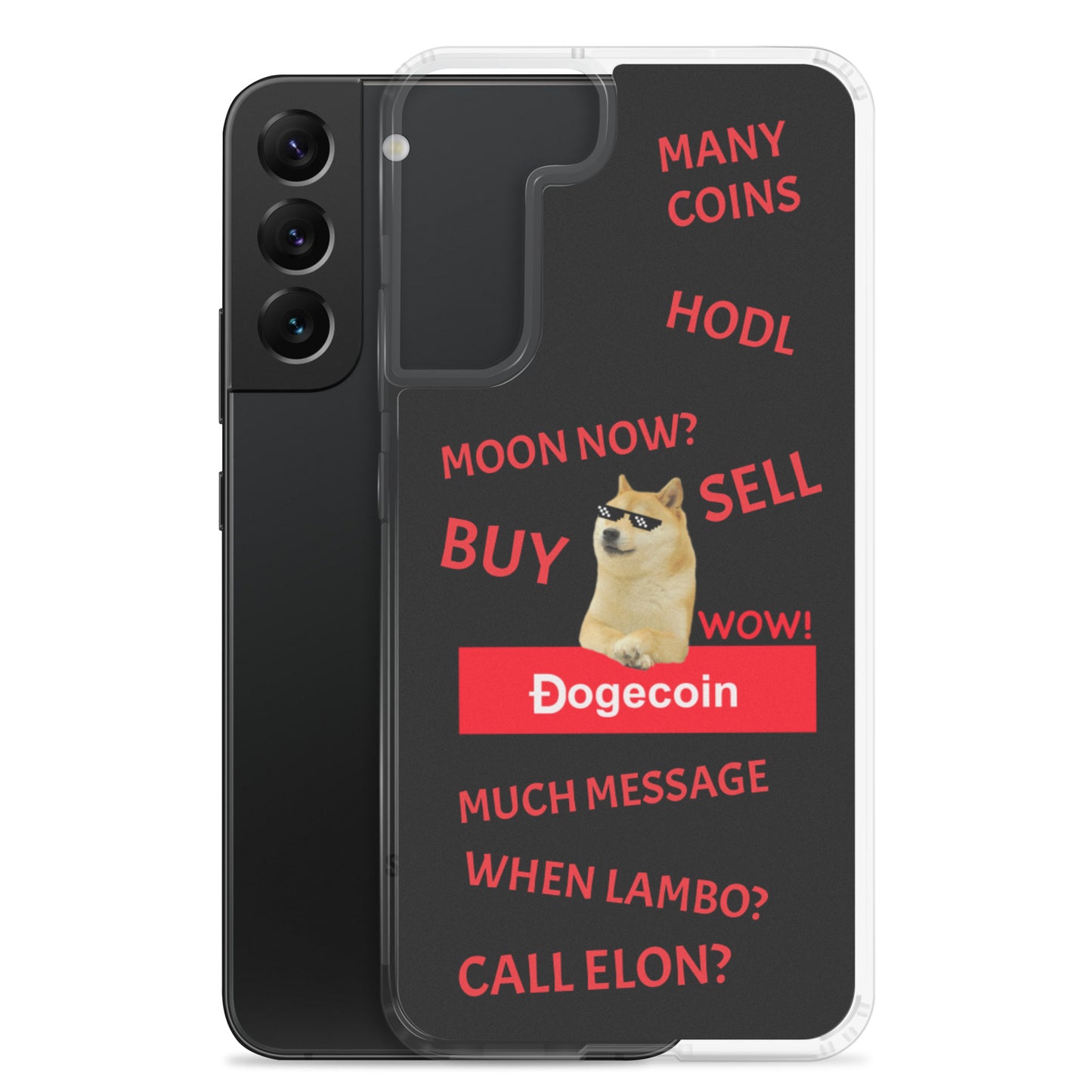 DOGECOIN Samsung Case schwarz