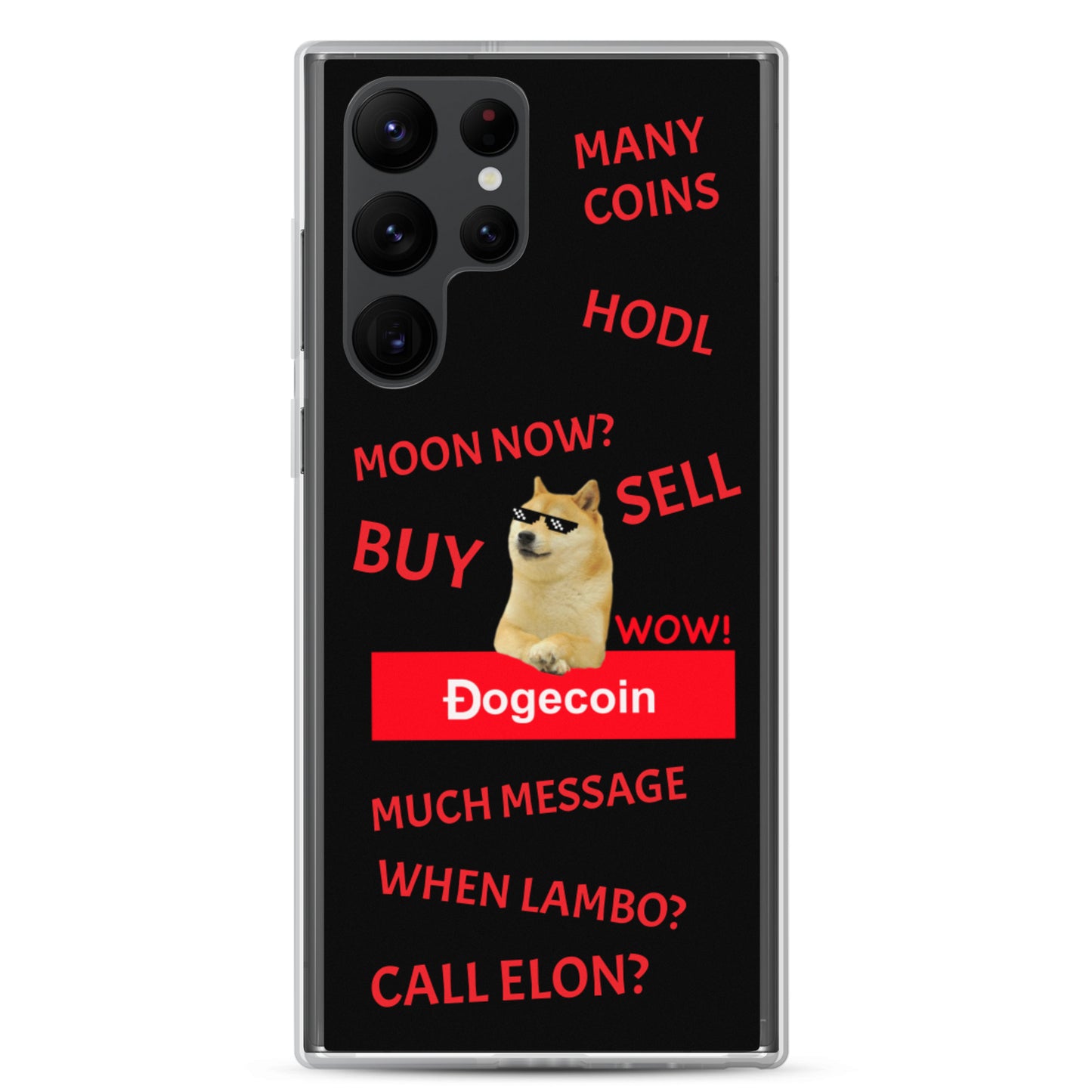 DOGECOIN Samsung Case schwarz