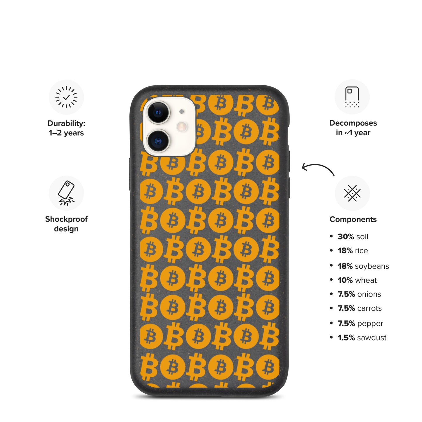 MUCH BITCOIN iPhone Case - biologisch abbaubar