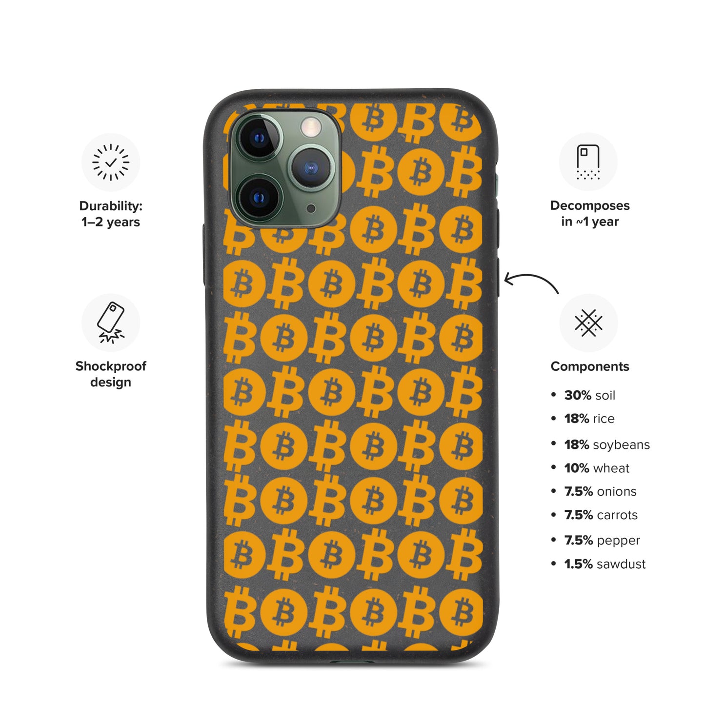 MUCH BITCOIN iPhone Case - biologisch abbaubar