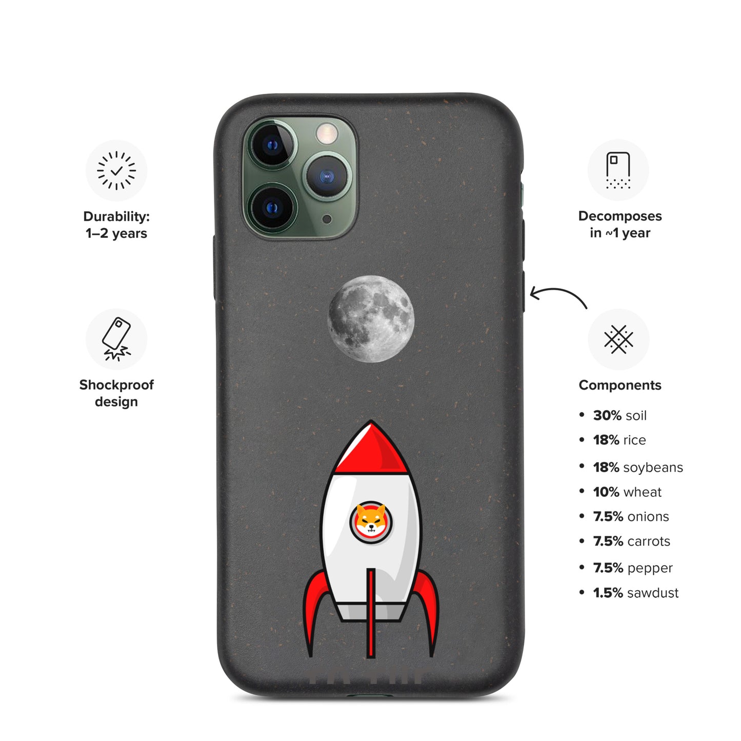 SHIB TO THE MOON iPhone Case - biologisch abbaubar