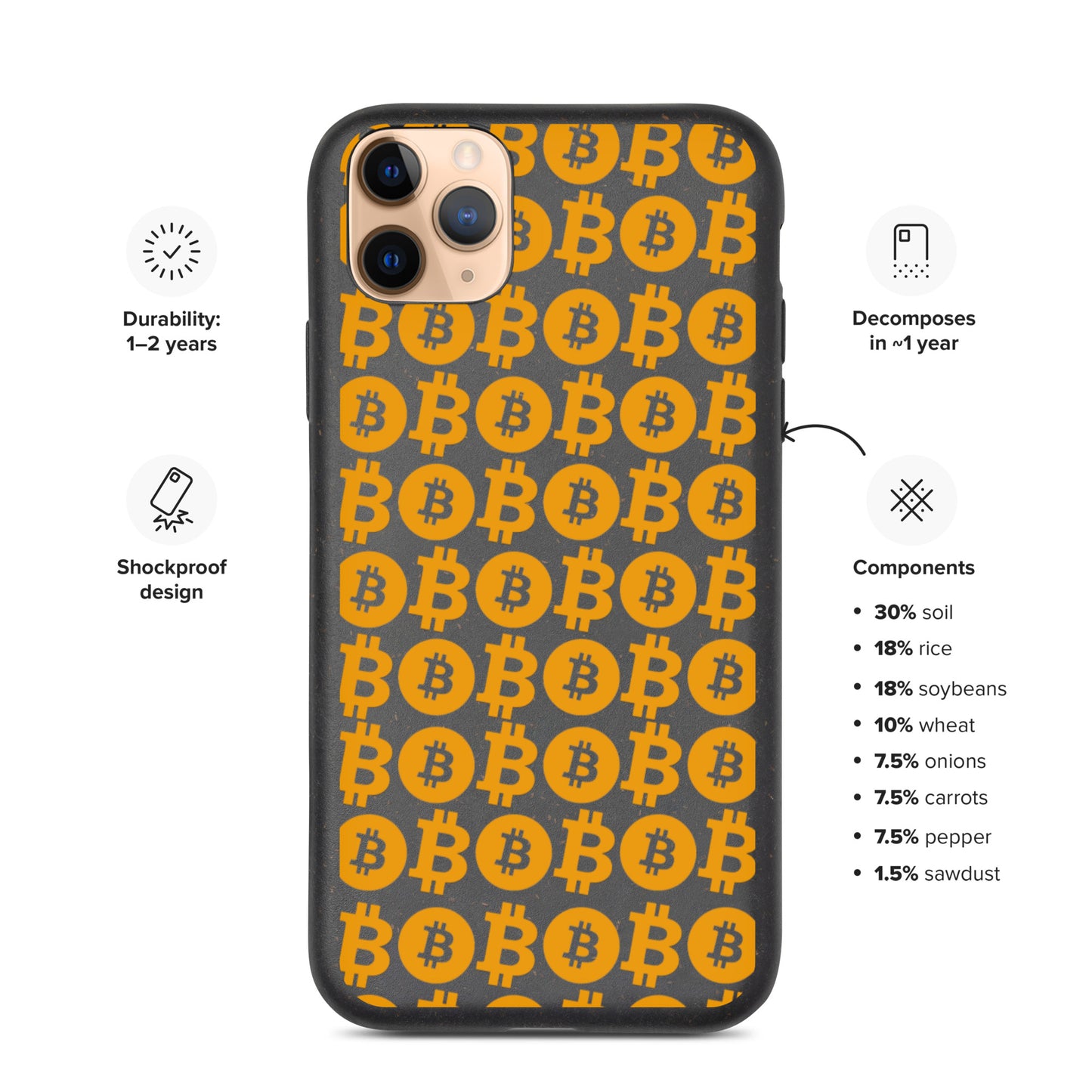 MUCH BITCOIN iPhone Case - biologisch abbaubar