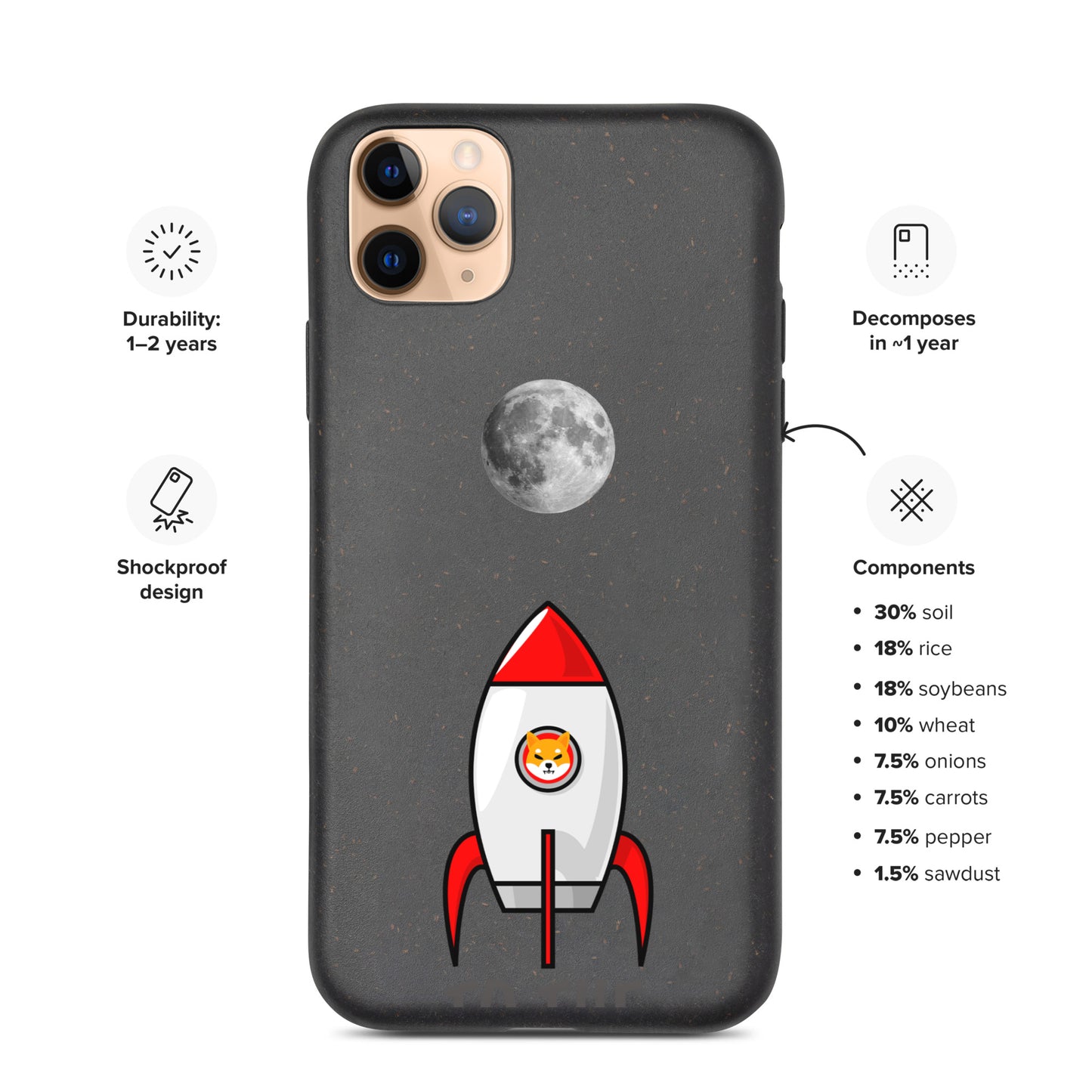 SHIB TO THE MOON iPhone Case - biologisch abbaubar