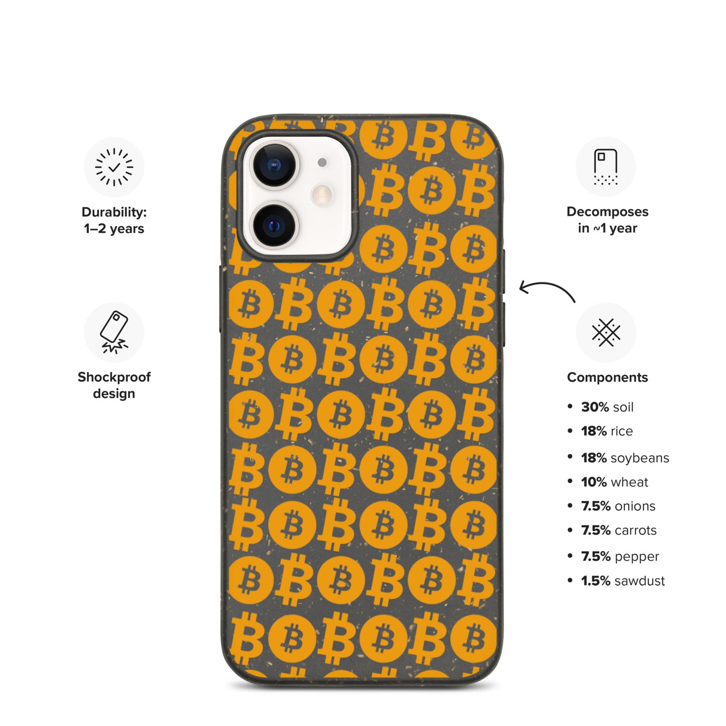 MUCH BITCOIN iPhone Case - biologisch abbaubar