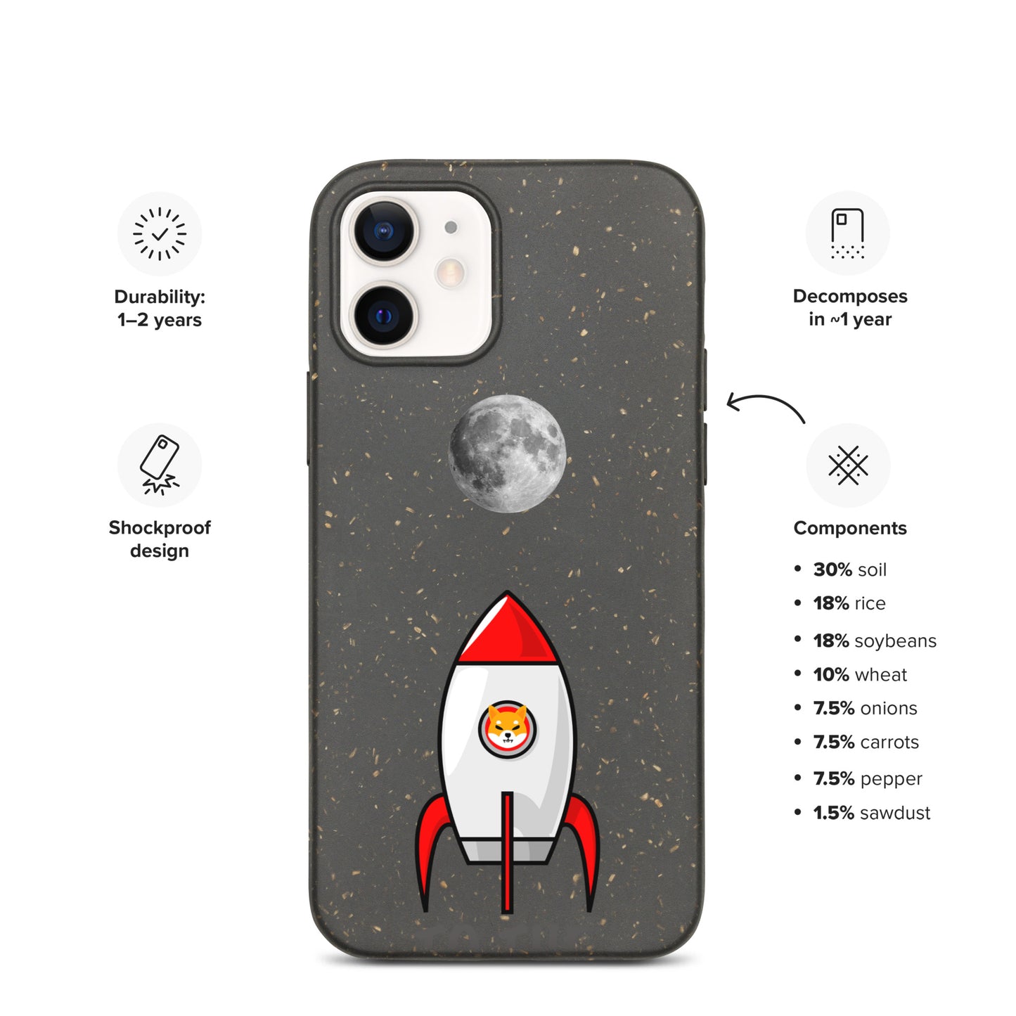 SHIB TO THE MOON iPhone Case - biologisch abbaubar