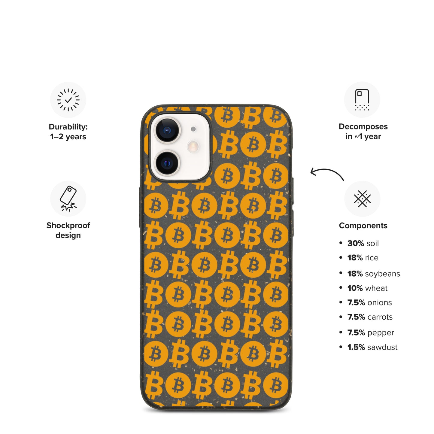 MUCH BITCOIN iPhone Case - biologisch abbaubar