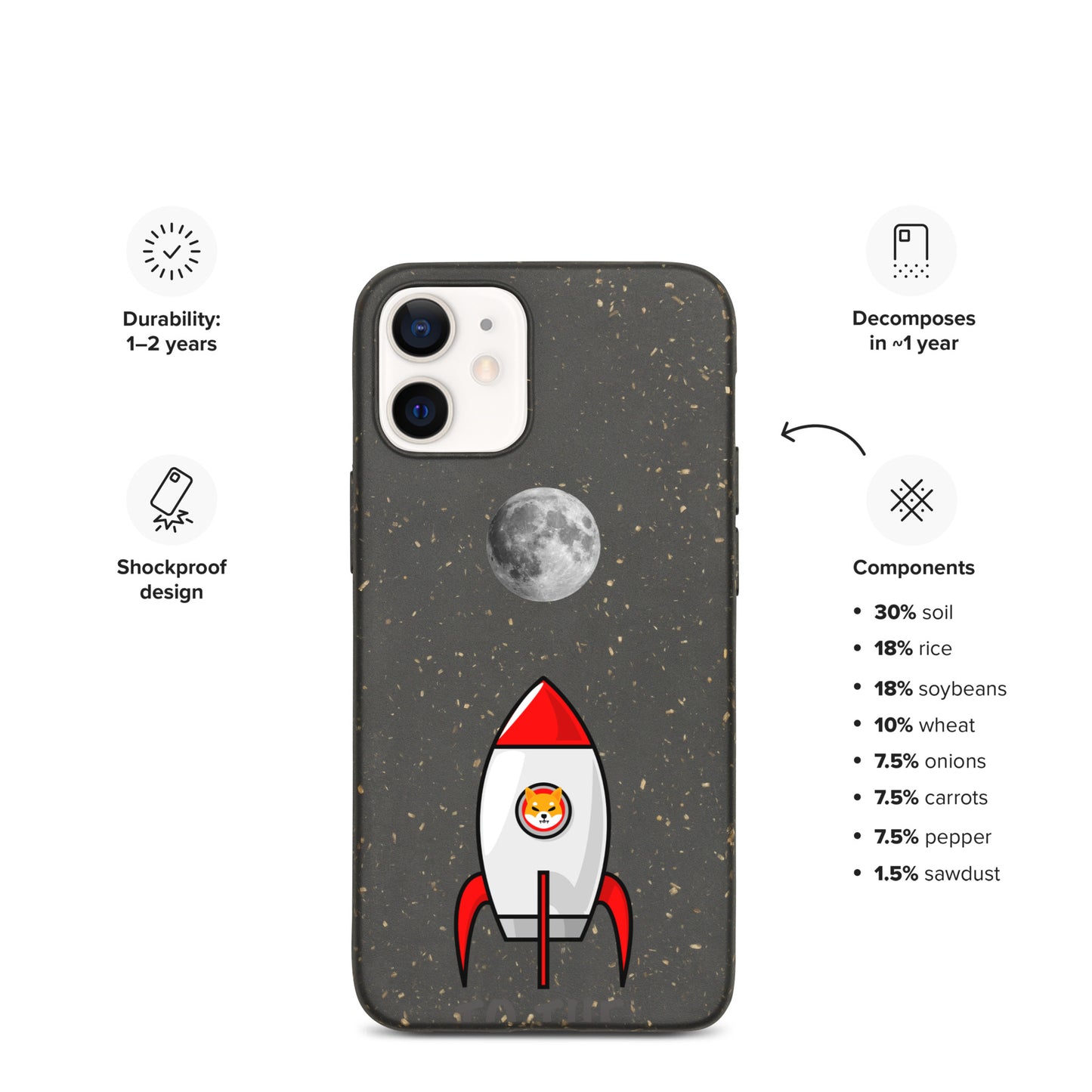 SHIB TO THE MOON iPhone Case - biologisch abbaubar
