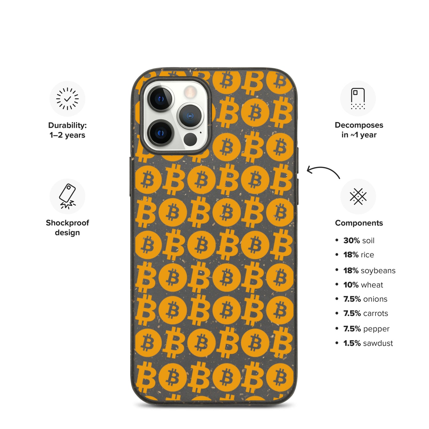 MUCH BITCOIN iPhone Case - biologisch abbaubar