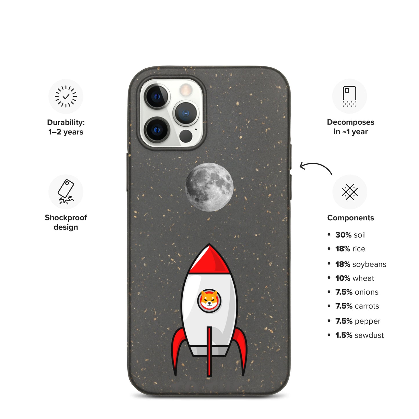 SHIB TO THE MOON iPhone Case - biologisch abbaubar