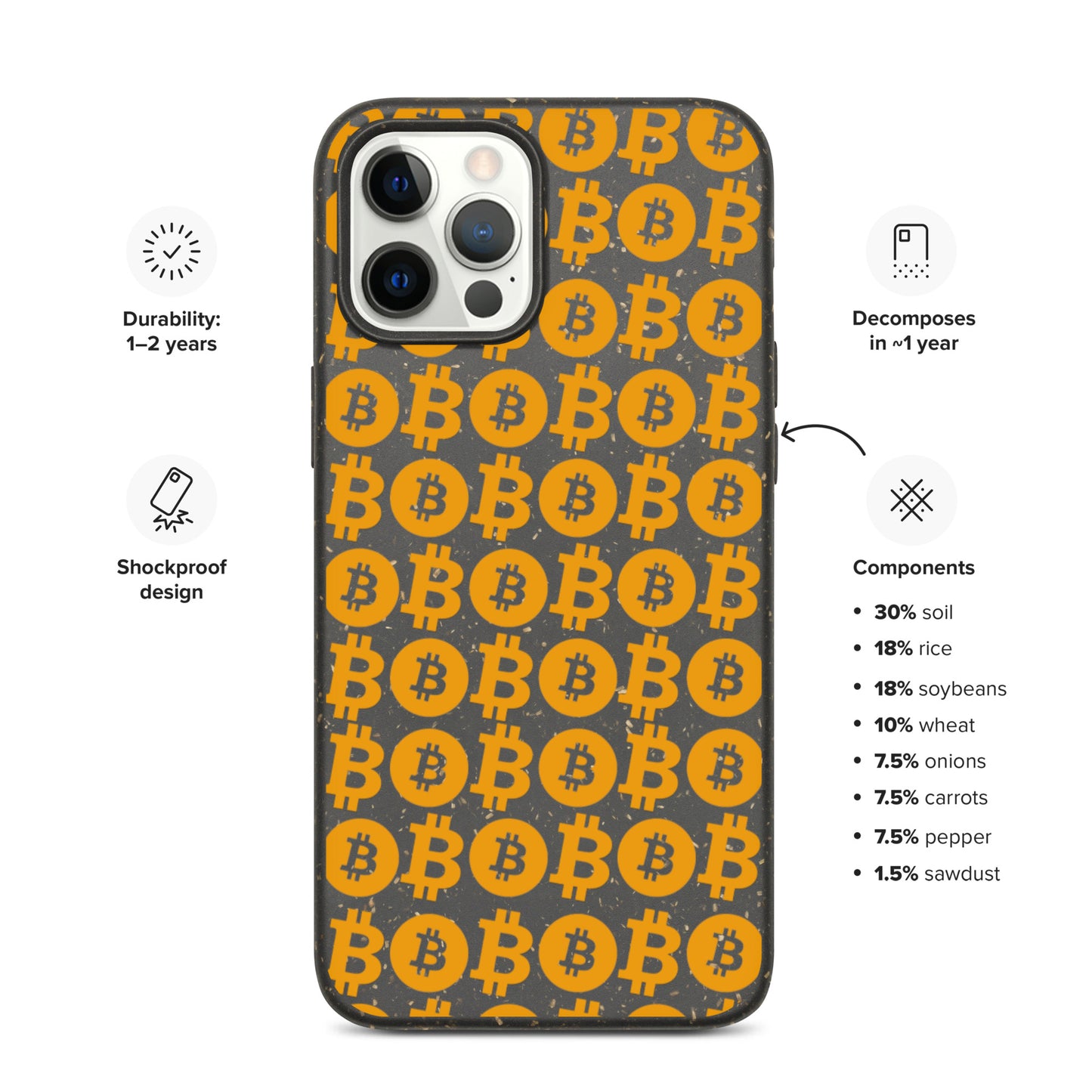 MUCH BITCOIN iPhone Case - biologisch abbaubar