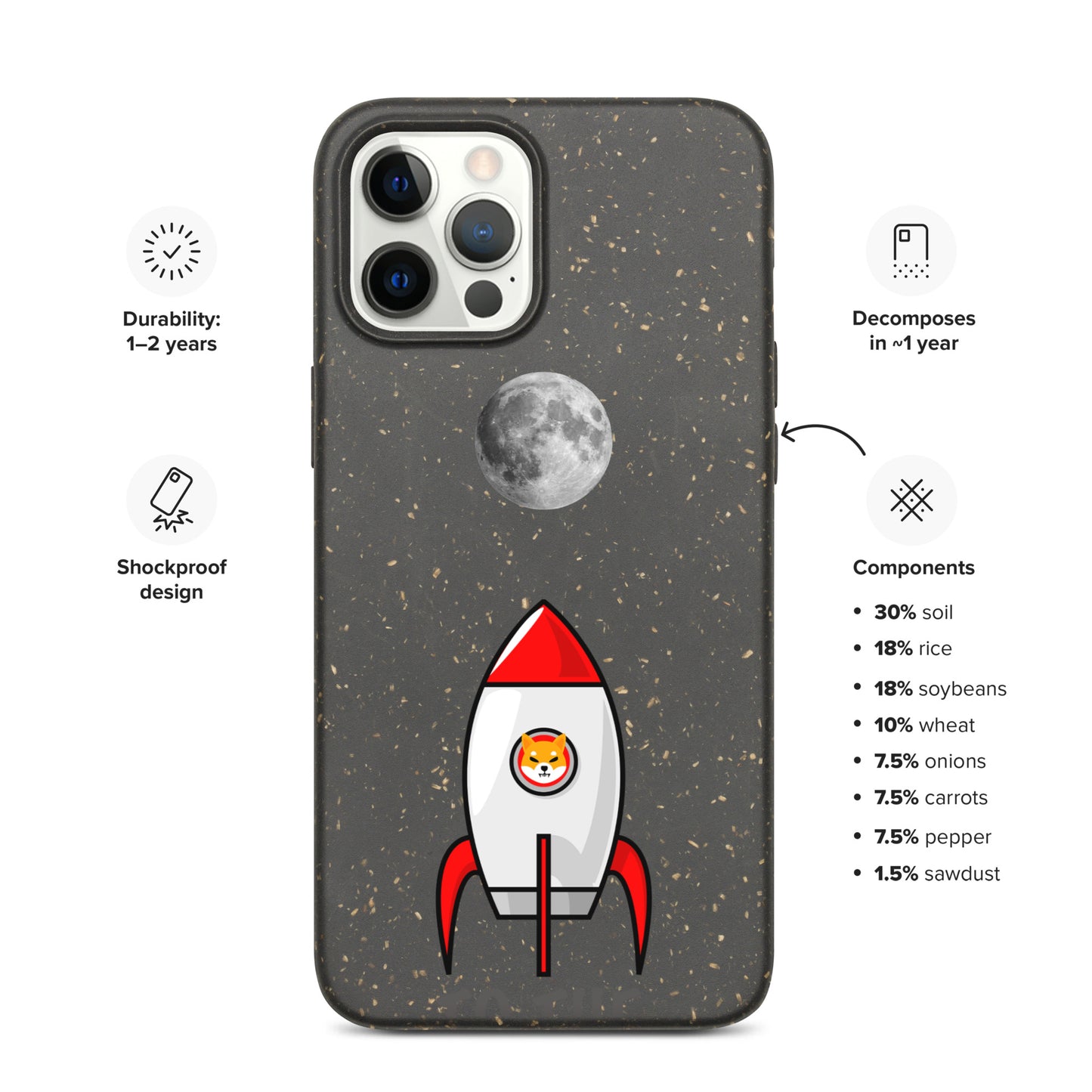 SHIB TO THE MOON iPhone Case - biologisch abbaubar