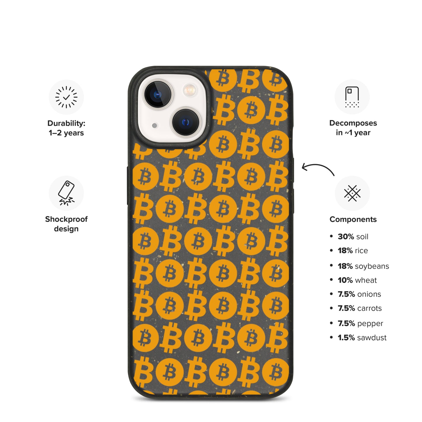 MUCH BITCOIN iPhone Case - biologisch abbaubar