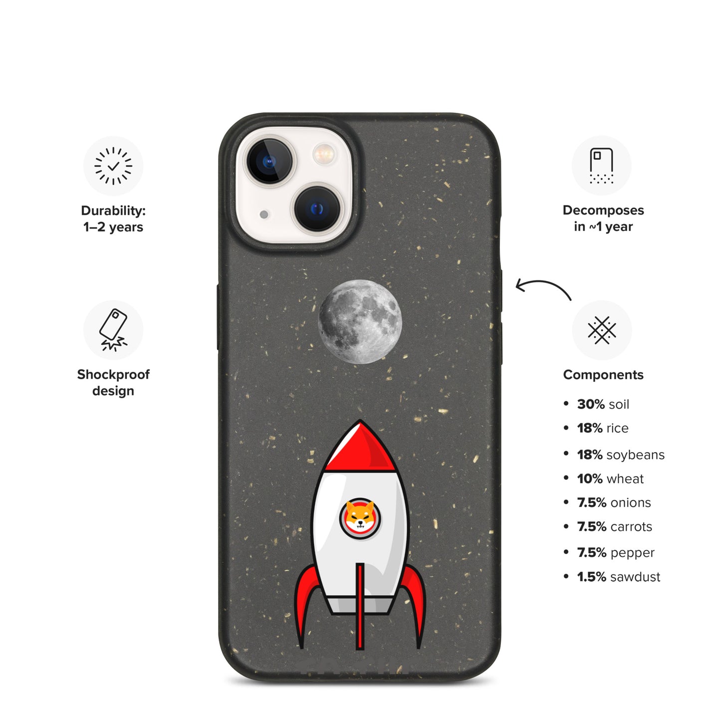 SHIB TO THE MOON iPhone Case - biologisch abbaubar