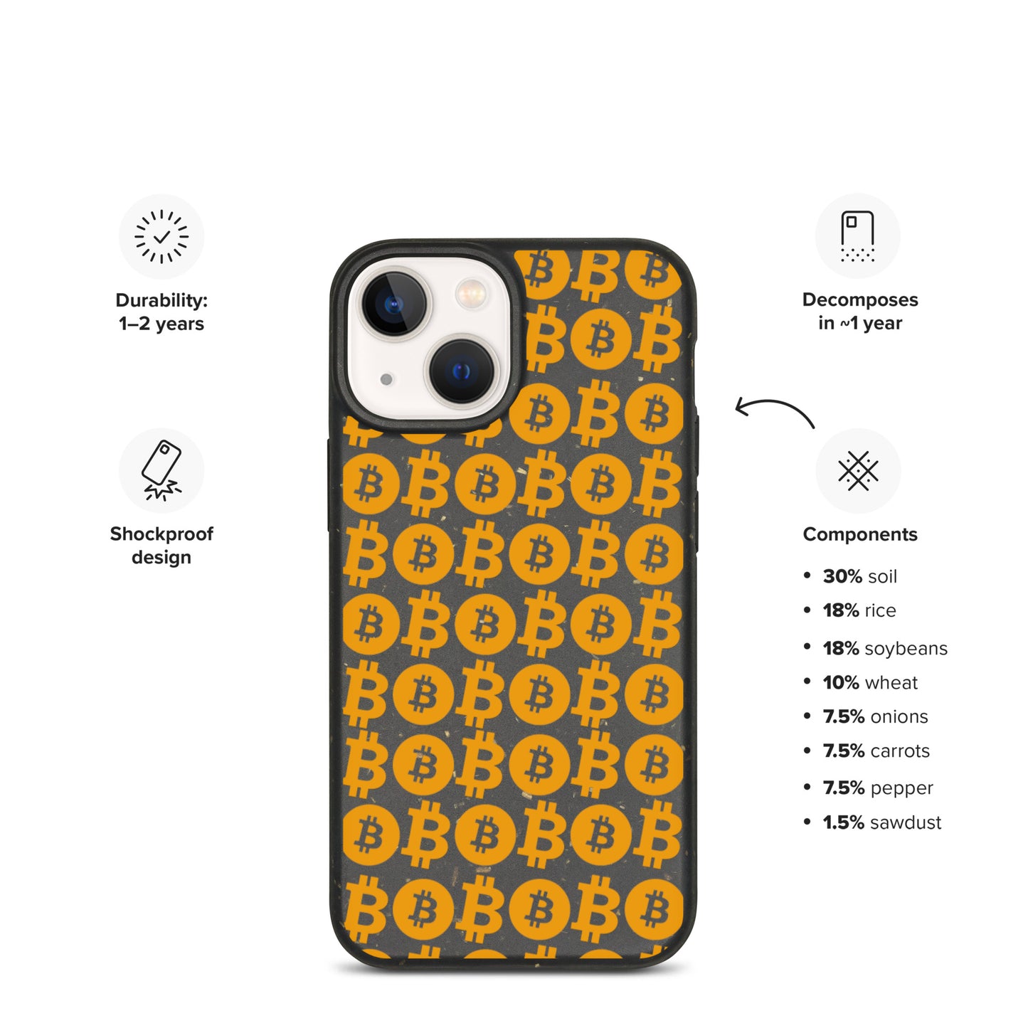 MUCH BITCOIN iPhone Case - biologisch abbaubar