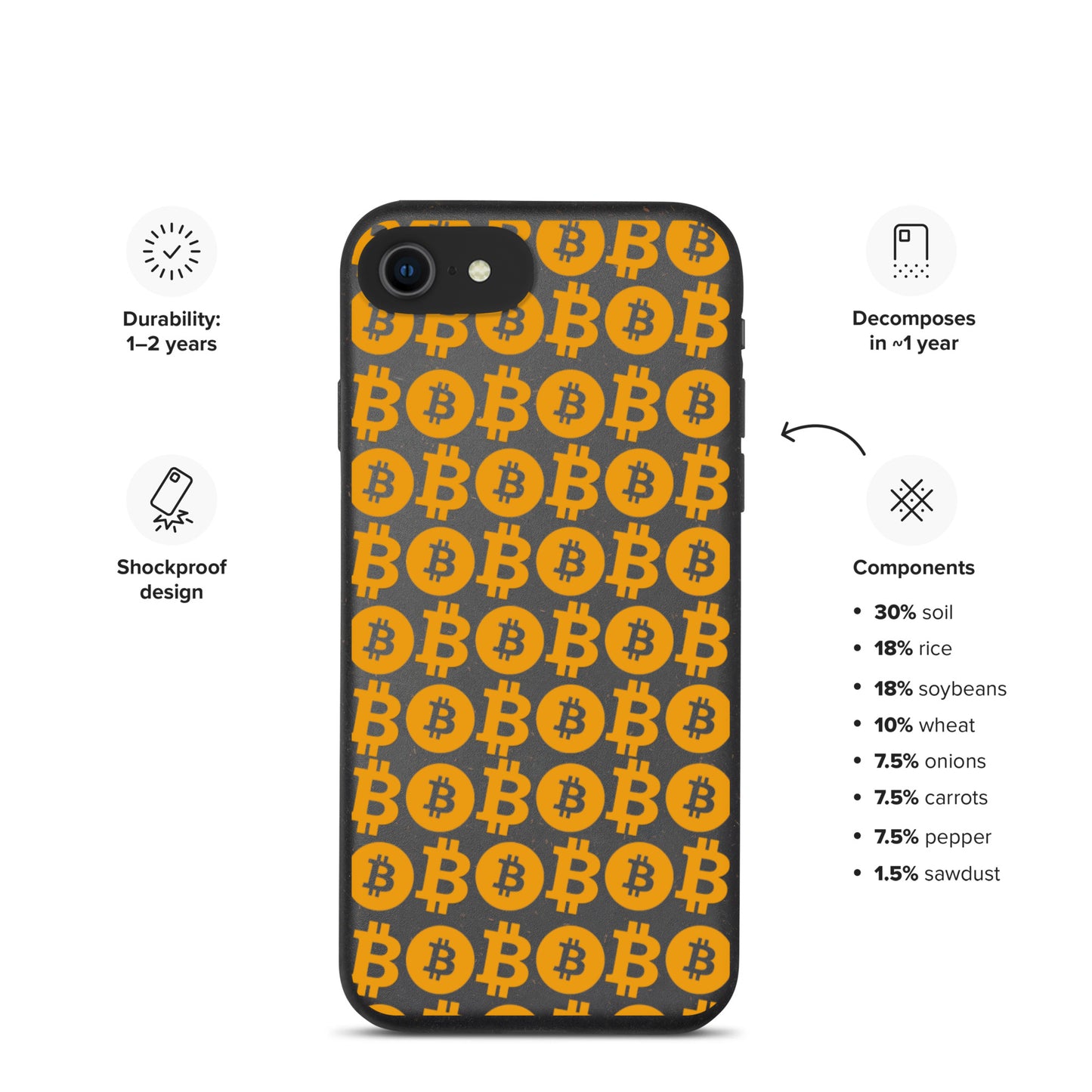 MUCH BITCOIN iPhone Case - biologisch abbaubar