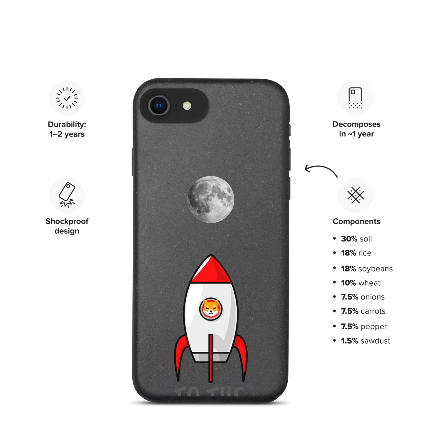 SHIB TO THE MOON iPhone Case - biologisch abbaubar