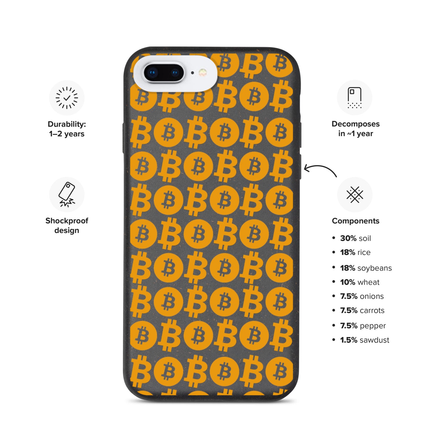 MUCH BITCOIN iPhone Case - biologisch abbaubar