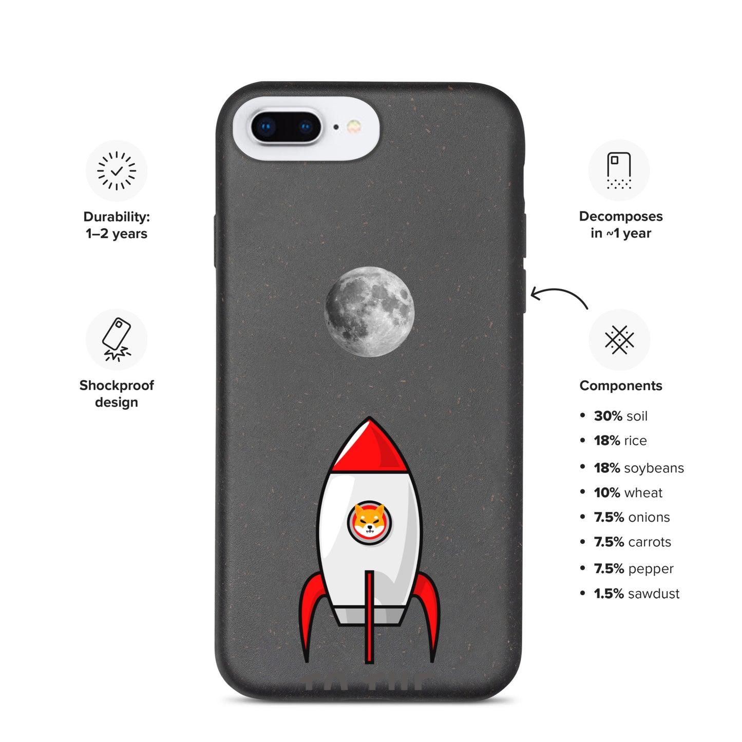SHIB TO THE MOON iPhone Case - biologisch abbaubar