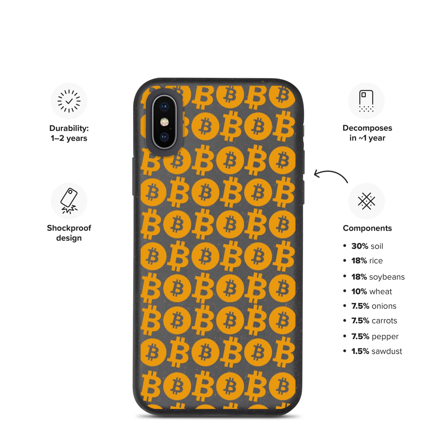 MUCH BITCOIN iPhone Case - biologisch abbaubar