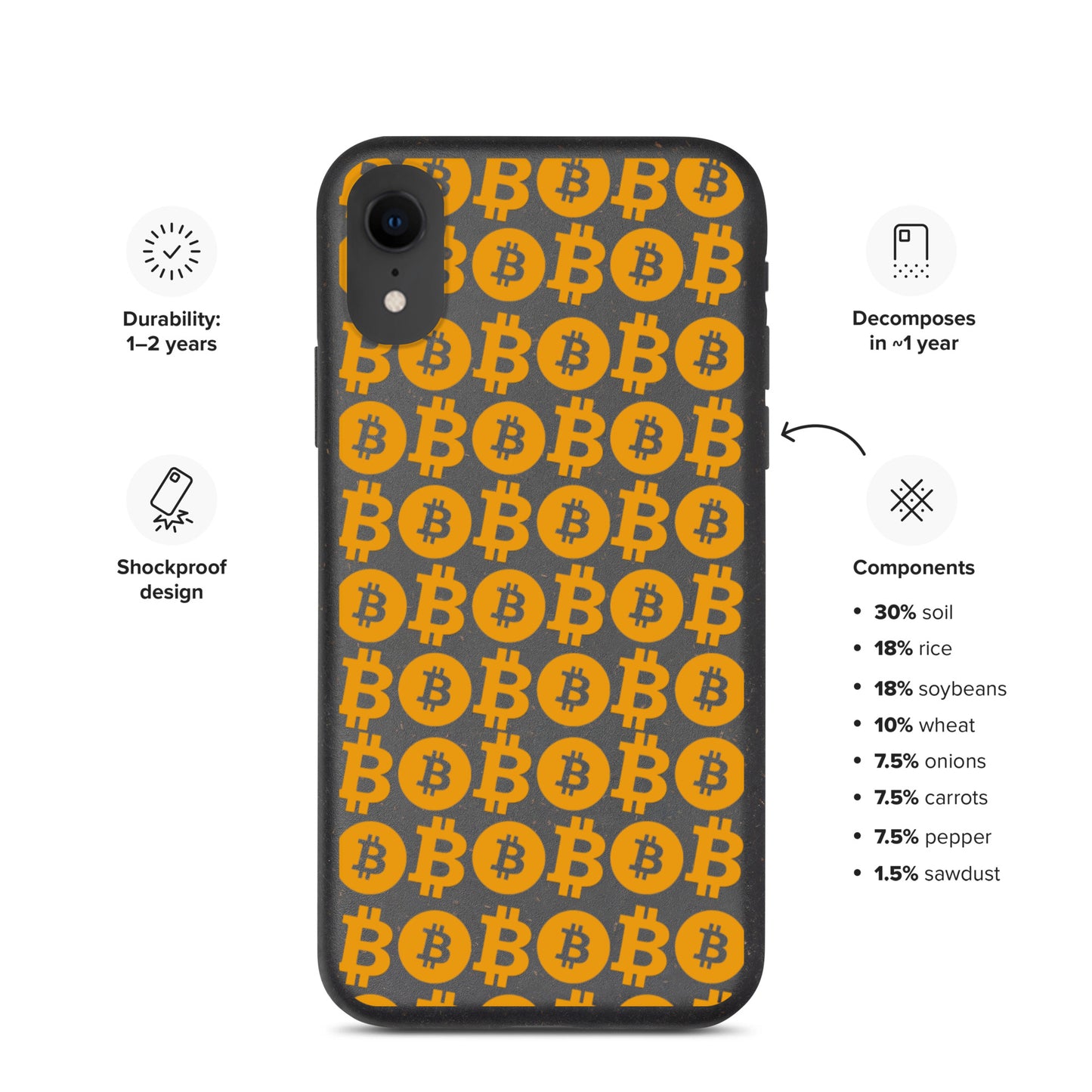 MUCH BITCOIN iPhone Case - biologisch abbaubar