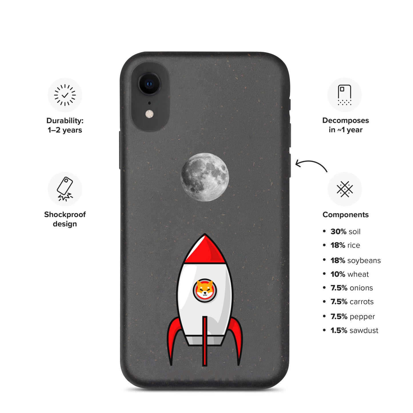 SHIB TO THE MOON iPhone Case - biologisch abbaubar