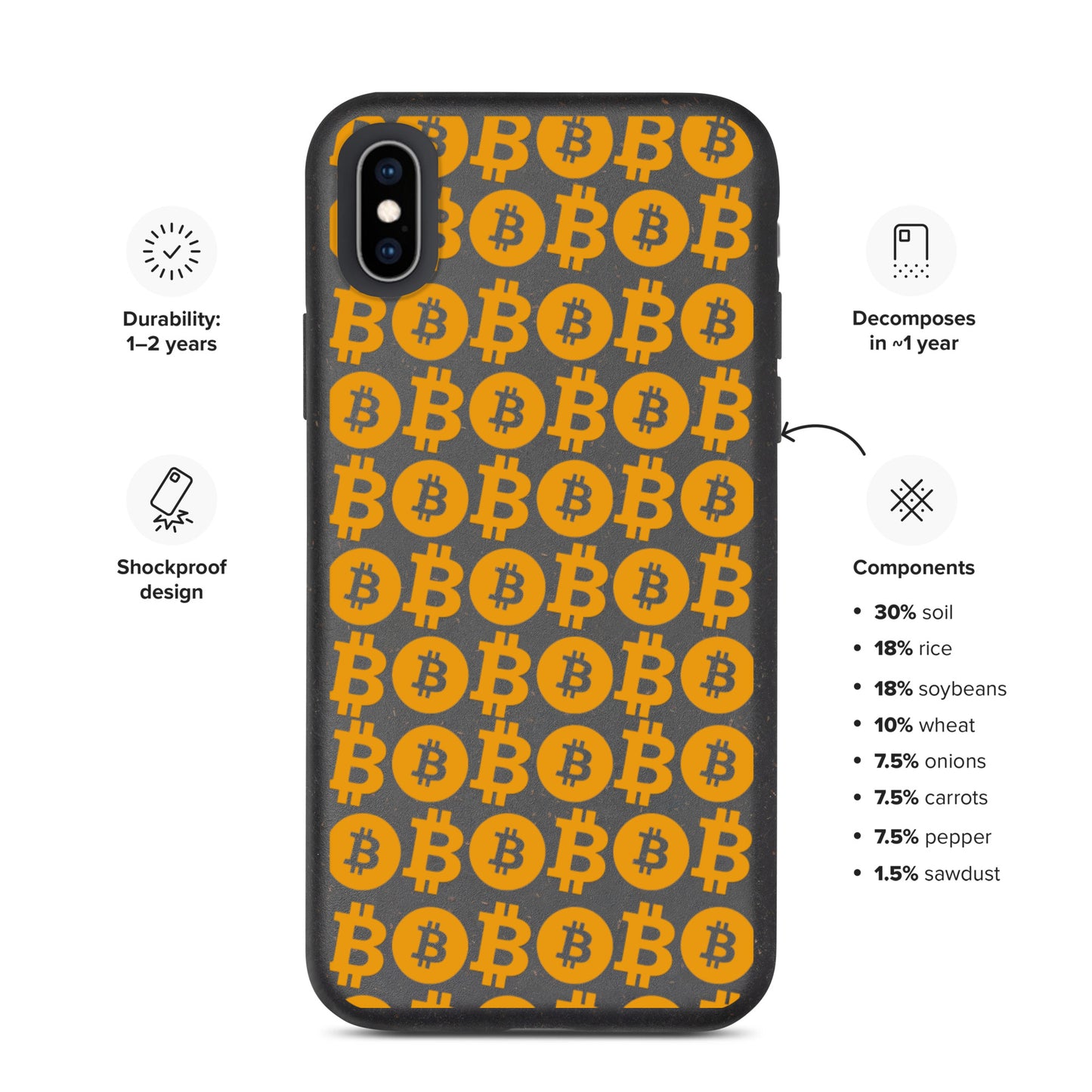 MUCH BITCOIN iPhone Case - biologisch abbaubar
