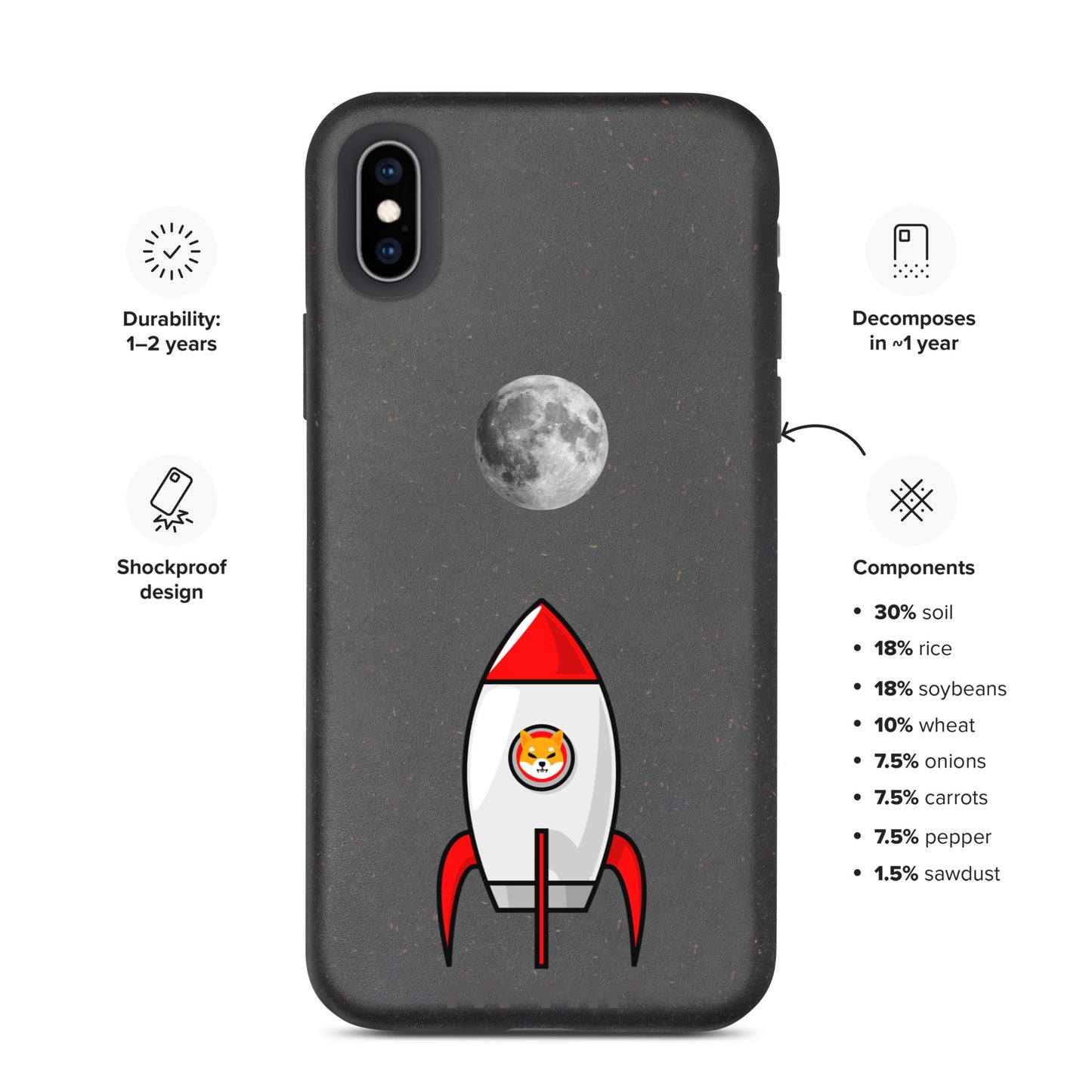 SHIB TO THE MOON iPhone Case - biologisch abbaubar