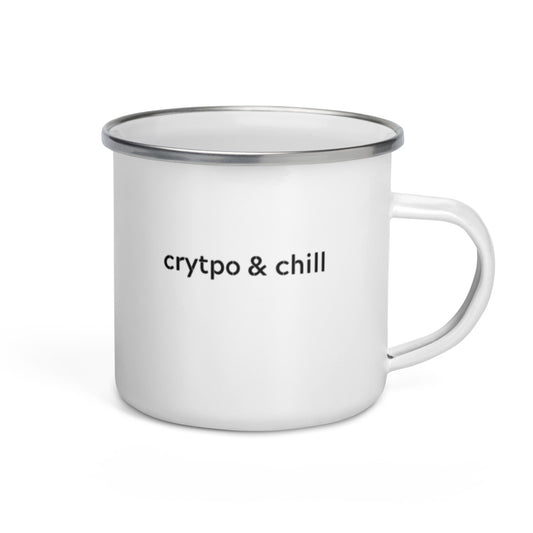 CRYPTO & CHILL Emailletasse