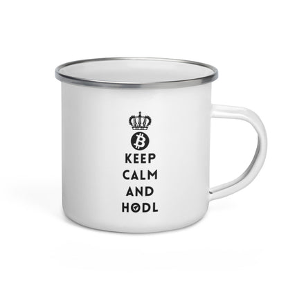 KEEP CALM AND HODL Emailletasse