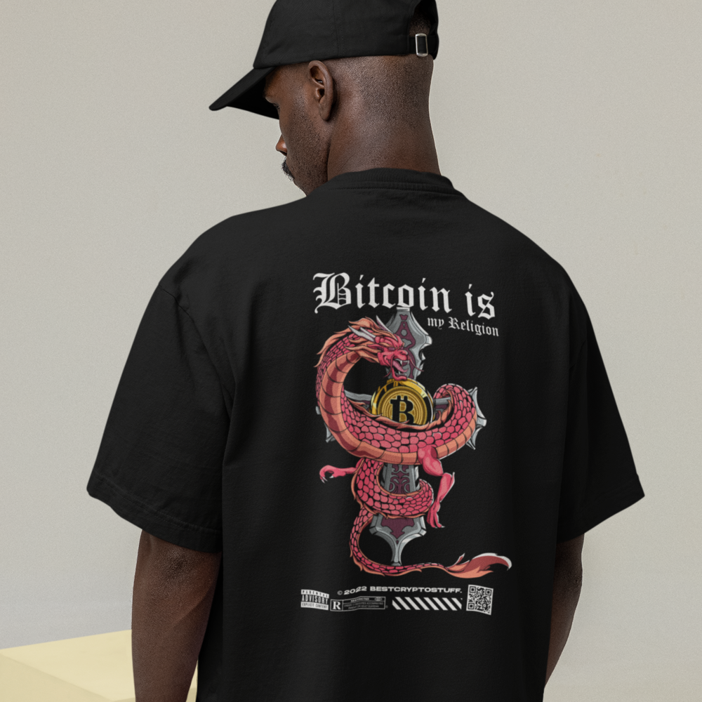 BITCOIN DRAGON Backprint Oversize T-Shirt