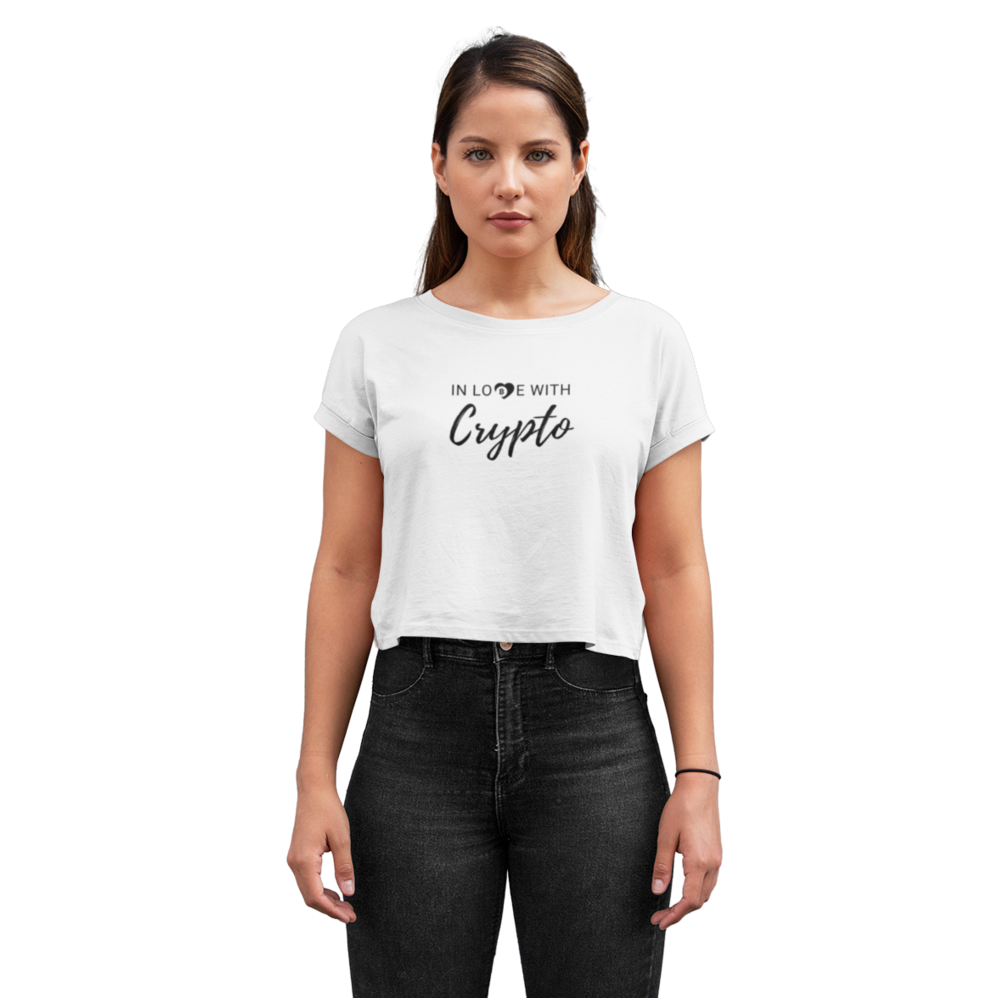 GIRL IN LOVE WITH CRYPTO Crop-T-Shirt für Damen