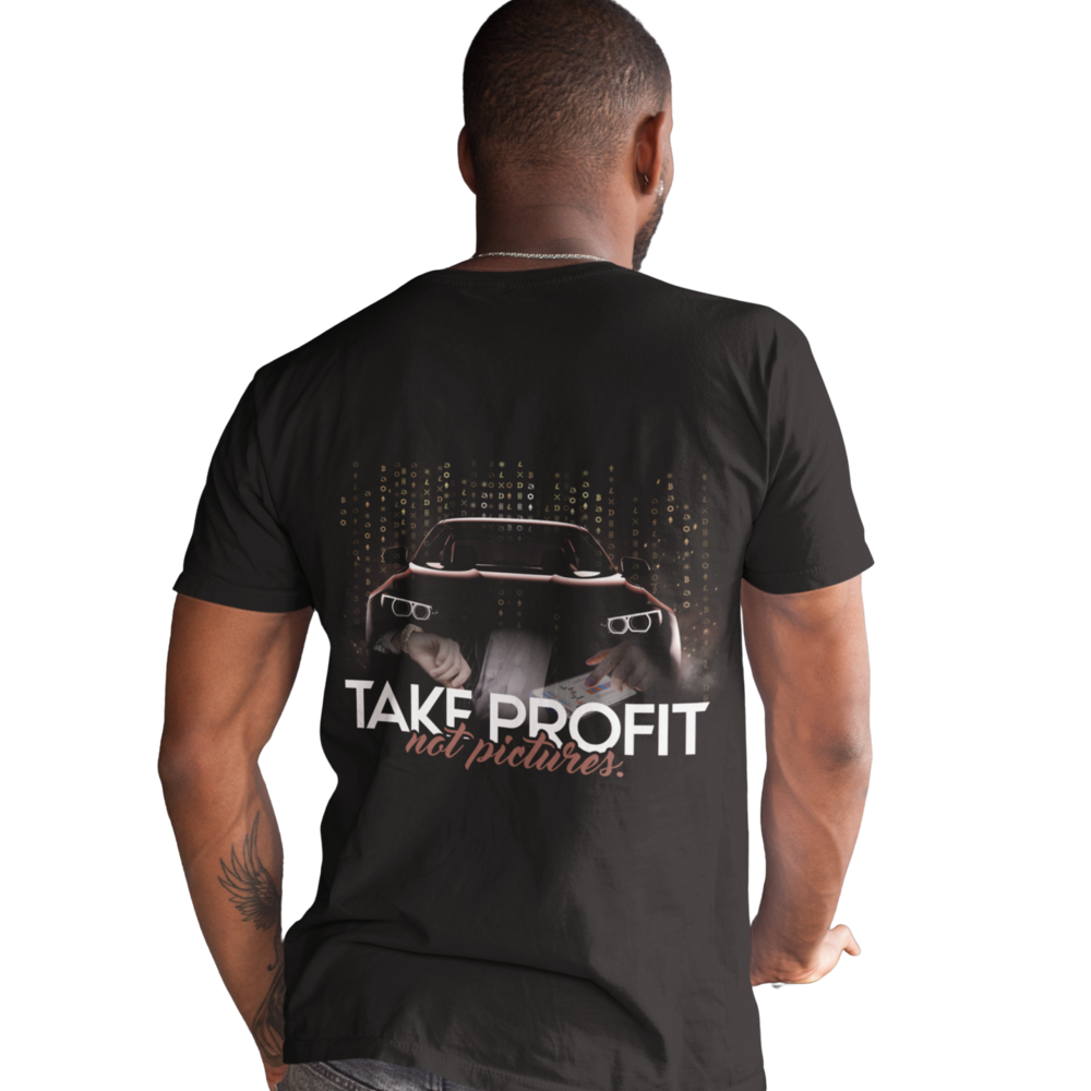 TAKE PROFIT BROWN Backprint Oversize T-Shirt