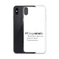 CRYPTOHOLIC ONLY TALK ABOUT CRYPTO iPhone Case weiss