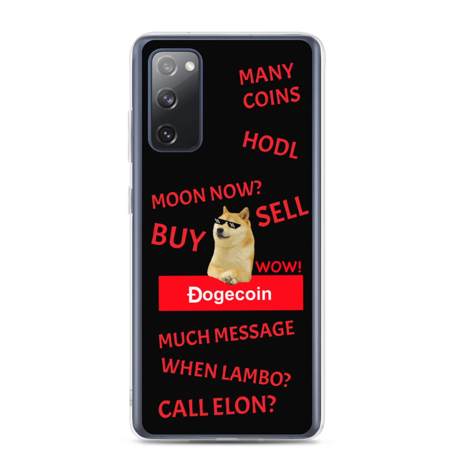 DOGECOIN Samsung Case schwarz