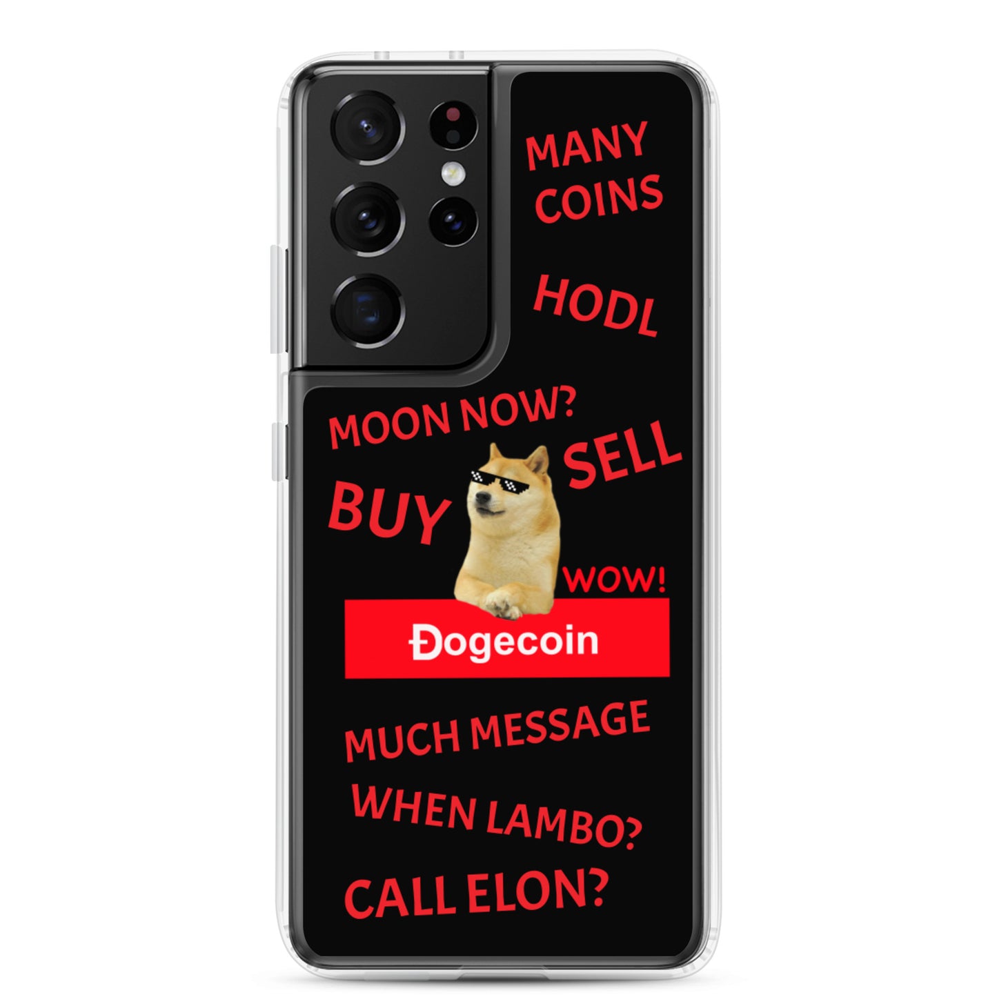 DOGECOIN Samsung Case schwarz