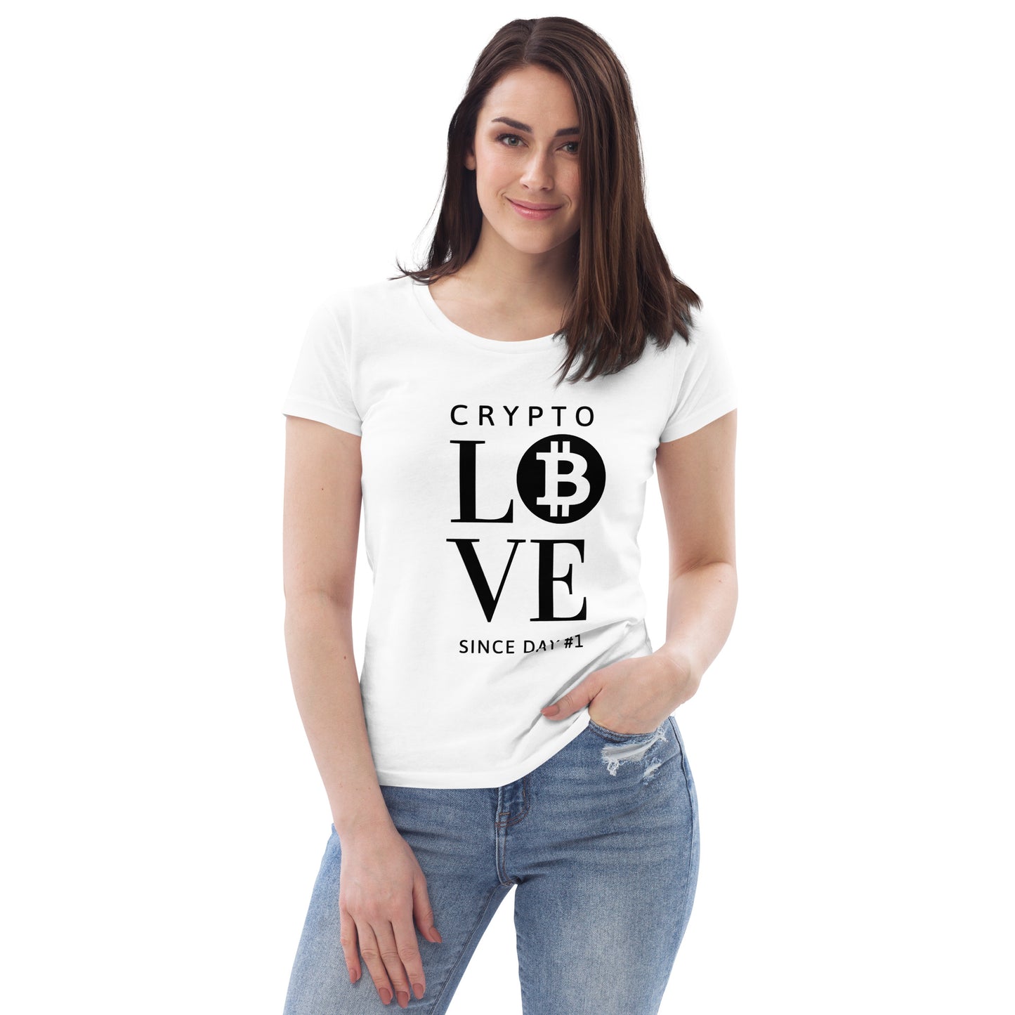 CRYPTOLOVE #1 T-Shirt für Damen Slim Fit